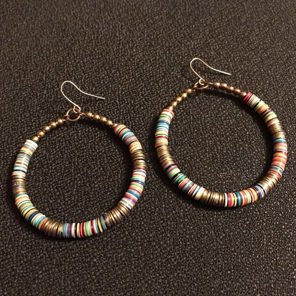 Multicolored Hoop Earrings